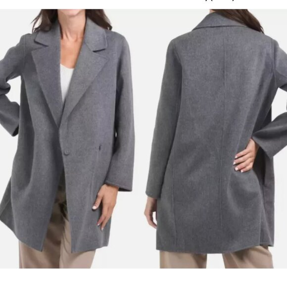 THEORY Boy Double Face Wool-Cashmere-Blend Coat - Picture 2 of 6